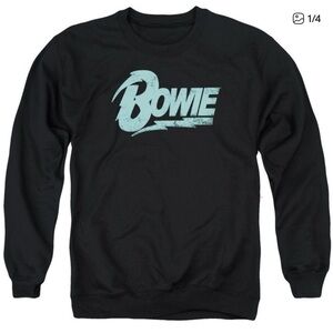 RARE - David Bowie Logo Crewneck Black Unisex Sweatshirt, Size Men’s Medium